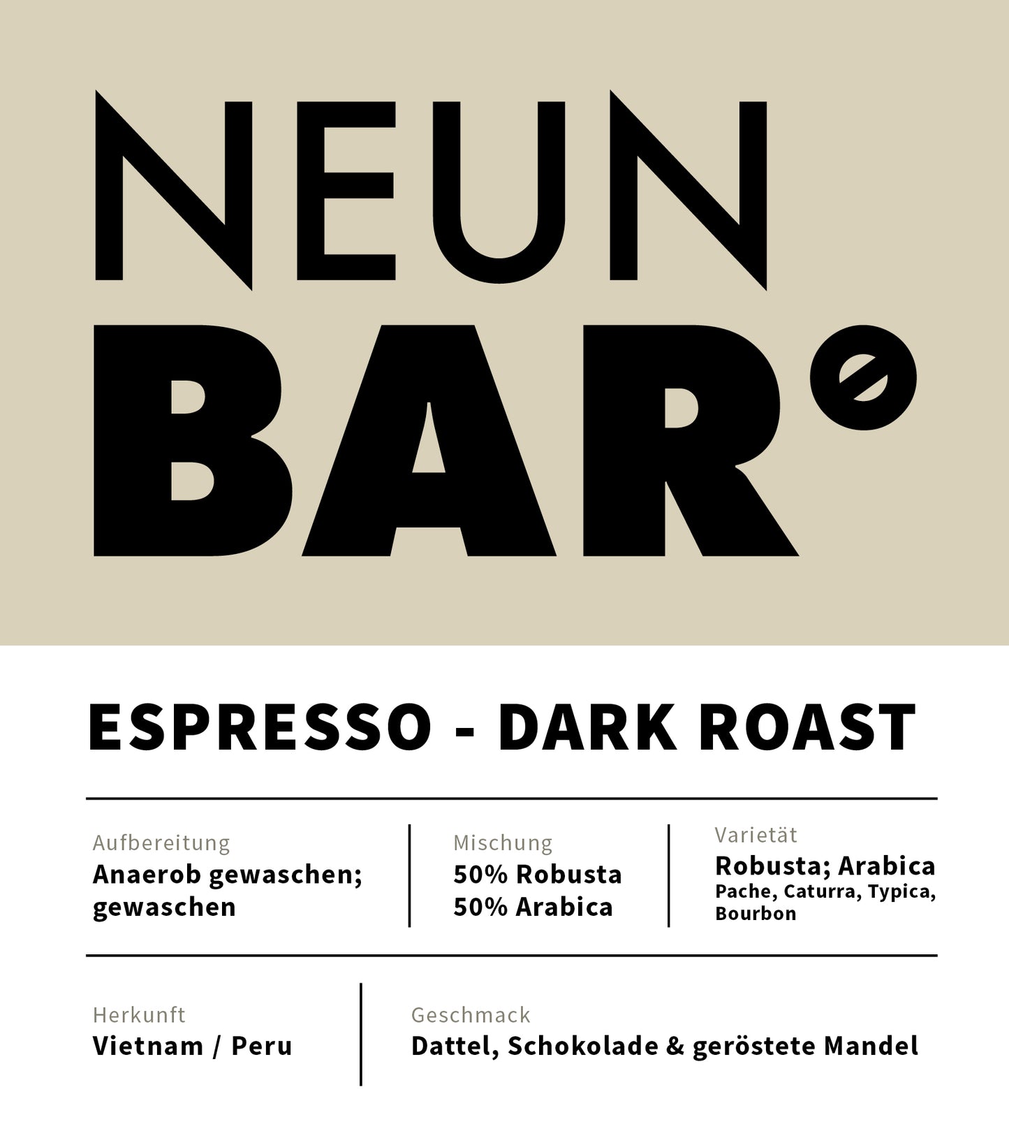 NEUN BAR DARK ROAST