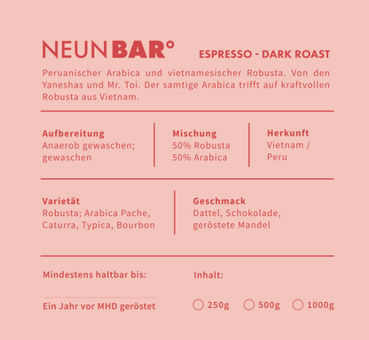 NEUN BAR DARK ROAST
